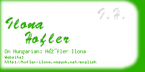 ilona hofler business card